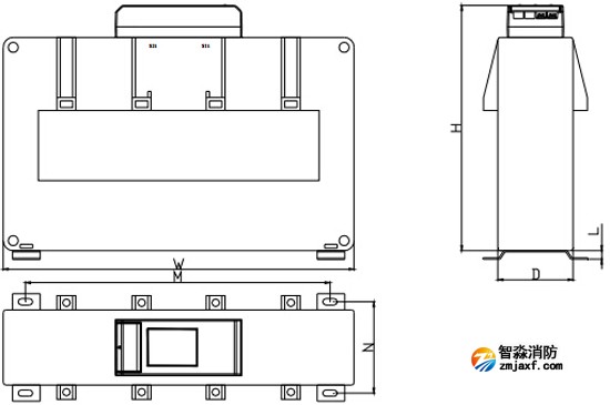 DH-GSTN5300/22F探測器傳感器外形示意圖