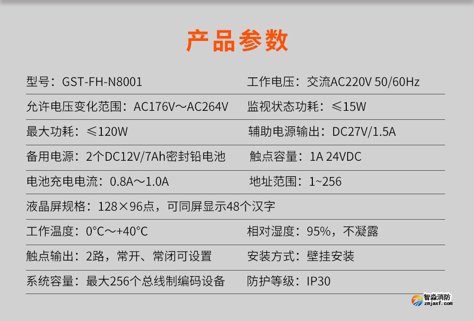 GST-FH-N8001防火門監(jiān)控器產(chǎn)品參數(shù)