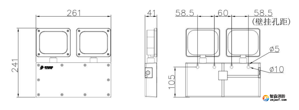 J-ZFJC-E3W-17B4A集中電源集中控制型消防應(yīng)急照明燈具