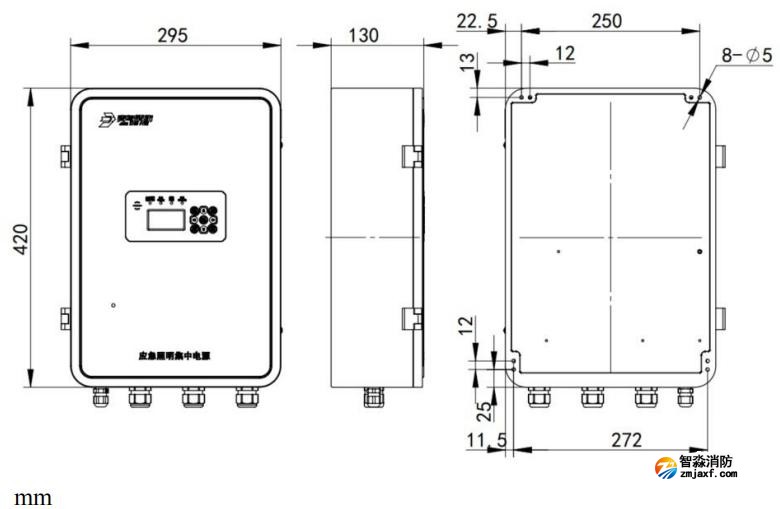 J-D-0.5KVA-02應(yīng)急照明集中電源安裝尺寸