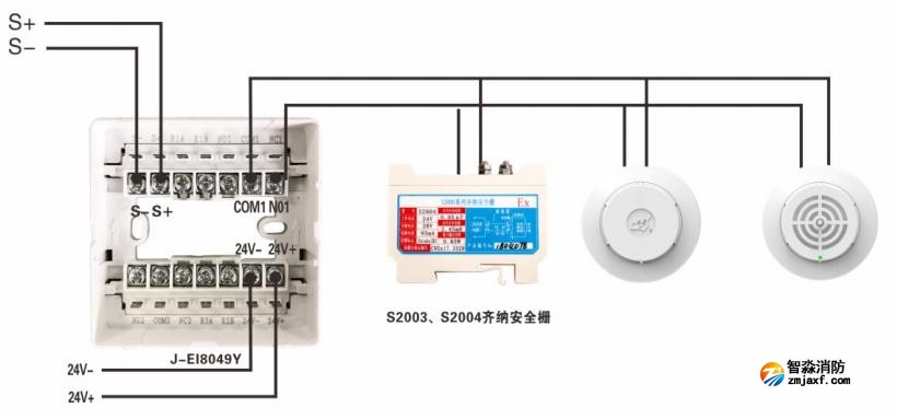 J-EI8036型總線驅(qū)動(dòng)器接線圖