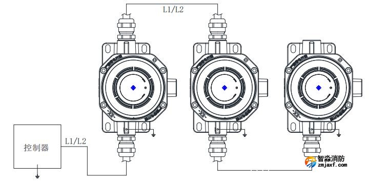 JTY-GD-A30G-Ex防爆型點(diǎn)型光電感煙火災(zāi)探測(cè)器接線圖