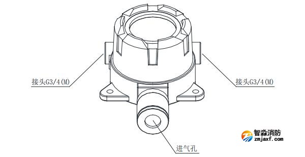 GT-FS2023(Ex)工業(yè)及商業(yè)用途點型可燃?xì)怏w探測器結(jié)構(gòu)圖