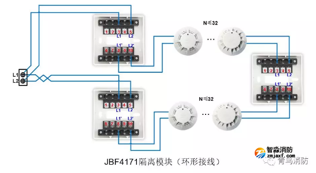 JBF4137隔離模塊環(huán)形接線接線圖