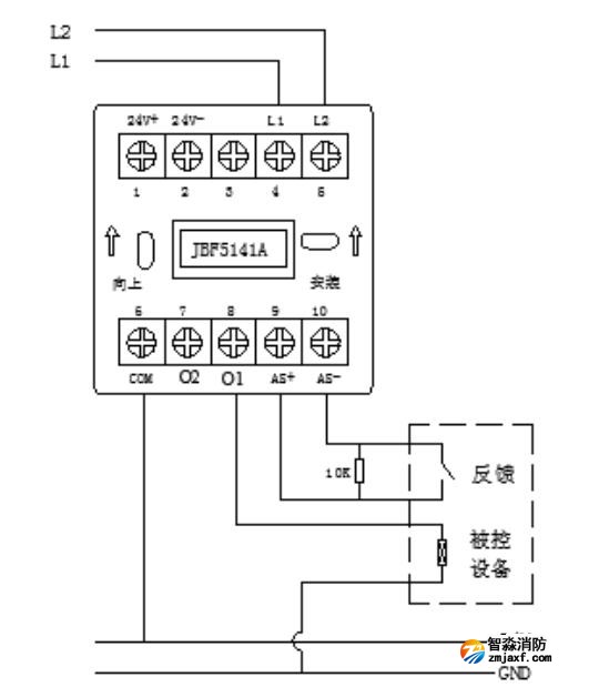 JBF5141A輸入輸出模塊無源輸出接線圖