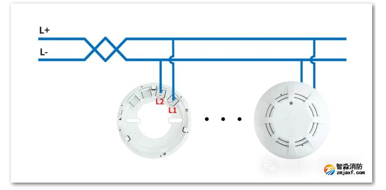 JTY-GD-JBF5100A、JTY-GD-JBF5100C點(diǎn)型光電感煙火災(zāi)探測(cè)器接線圖