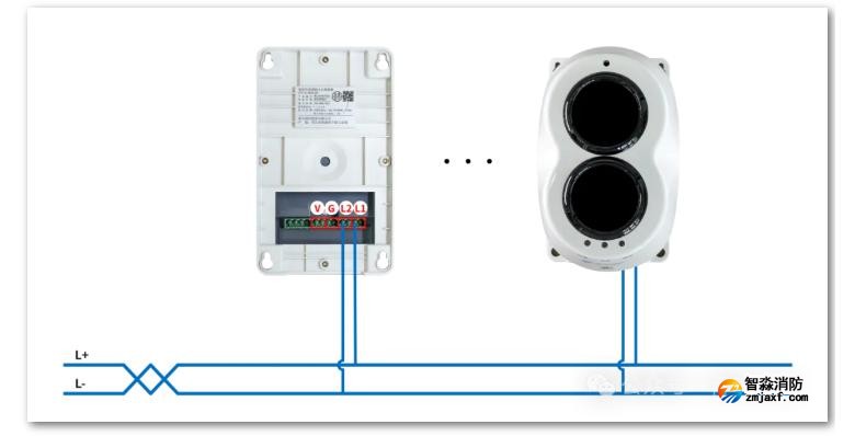 JTY-H-JBF4382C線型光束感煙火災(zāi)探測(cè)器二線制接線圖