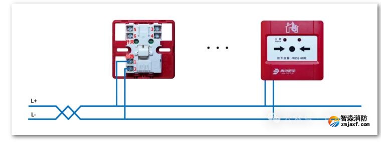 J-SAP-JBF4121B手動(dòng)火災(zāi)報(bào)警按鈕接線圖