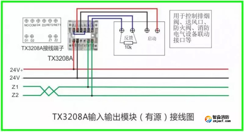 泰和安火災(zāi)報(bào)警產(chǎn)品接線示意圖