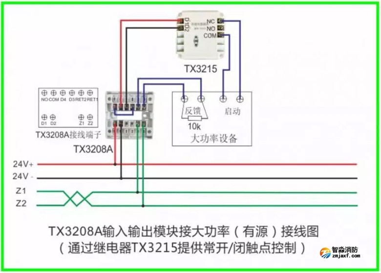 泰和安火災(zāi)報(bào)警產(chǎn)品接線示意圖