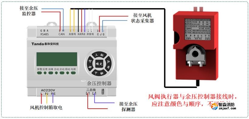 TF3200余壓探測器接線圖