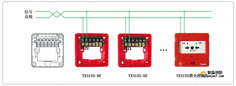 TX3142手動報警按鈕接線圖