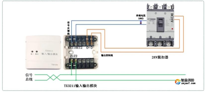 TX3211輸入輸出模塊控制照明配電接線圖