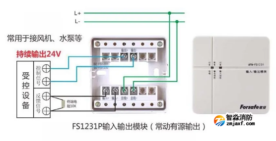 輸入輸出模塊AFN-FS1231P接線示意圖