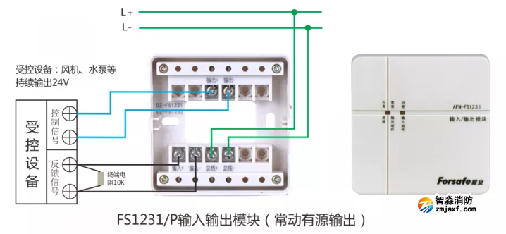 FS1231/P輸入輸出模塊接線圖