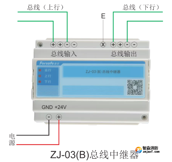 ZJ-03(B)總線中繼器接線圖