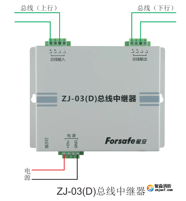 ZJ-03(D)總線中繼器接線圖