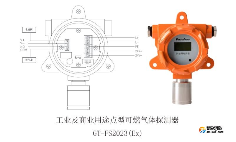 FS2023(Ex）工業(yè)及商業(yè)用途點型可燃氣體探測器接線圖