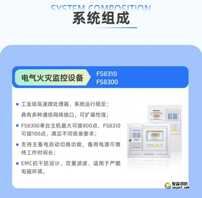 一圖看懂深圳賦安電氣火災(zāi)監(jiān)控系統(tǒng)組成